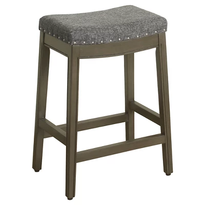 26" Blake Backless Counter Height Barstool With Nailheads - HomePop - Image 7