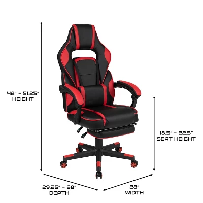 BlackArc Zulu Gaming Desk And Chair Set, Ergonomic Gaming Chair With USB Massage, Slide-Out Footrest, And Detachable Headrest Pillow - Image 8