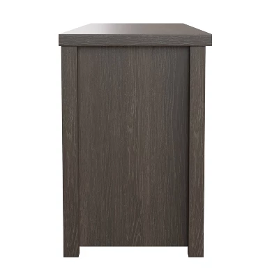 6 Cubby TV Stand For TVs Up To 80" Espresso - Merrick Lane - Image 6