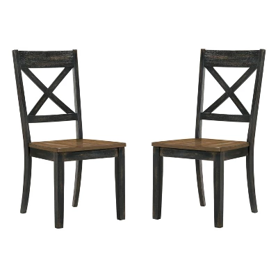 2pk Calton X Shaped Back Dining Chairs - HOMES: Inside + Out - Image 4