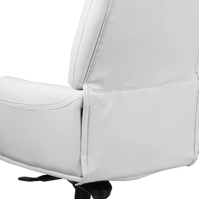 Flash Furniture High Back Traditional Tufted White LeatherSoft Multifunction Executive Swivel Ergonomic Office Chair With Arms - Image 5