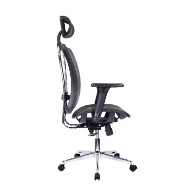 High Back Executive Mesh Office Chair Chrome/Black - Techni Mobili - Image 3