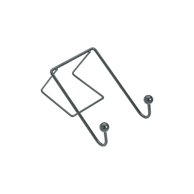 Fellowes Wire Partition Additions Plastic Double Coat Hook Black (75510) 423889