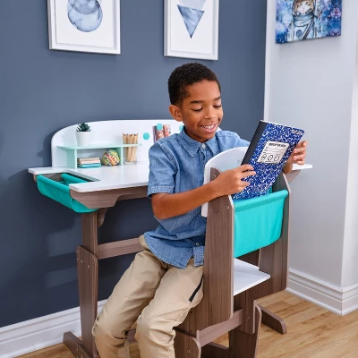 KidKraft Grow Together Pocket Adjustable Desk With Hutch And Chair - Image 3