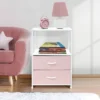 Sorbus Drawer Nightstand Shelf For Bedroom Home And Office And More Pink