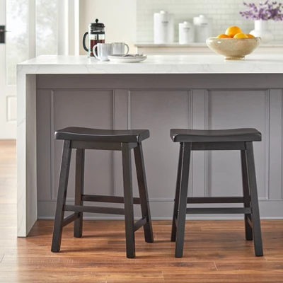 Set Of 2 24" Belfast Saddle Stools - Buylateral