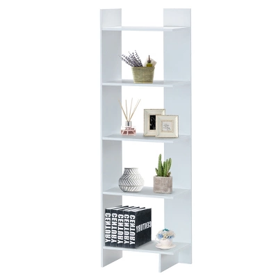 Costway Set Of 2 Bookcase Storage 5-Tier Open Shelf Display Room Divider - Image 8