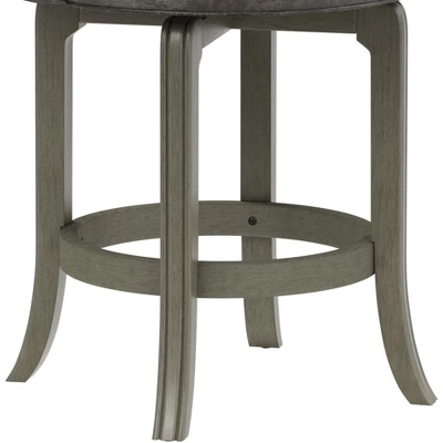 Napa Valley Wood Swivel Counter Height Barstool Aged Gray/Charcoal - Hillsdale Furniture - Image 7