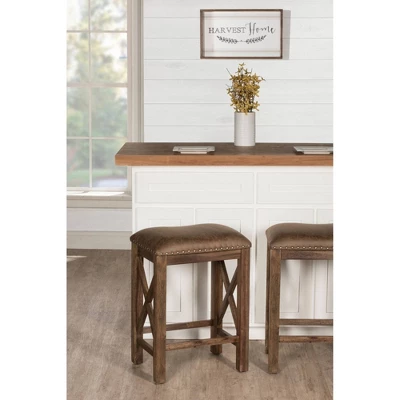 Set Of 2 Willow Bend Counter Height Barstool Walnut/Brown- Hillsdale Furniture - Image 2