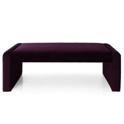 Kaia 47" Velvet Waterfall Upholstered Bench-The Pop Maison