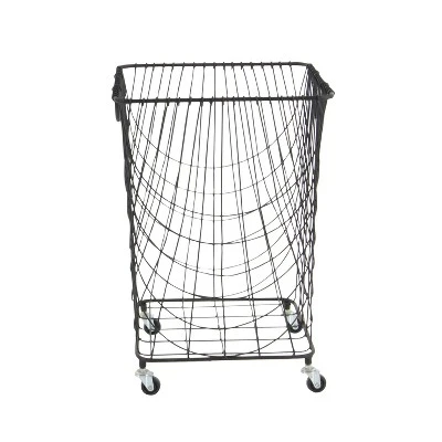 Square Industrial Metal Storage Cart Black CosmoLiving By Cosmopolitan