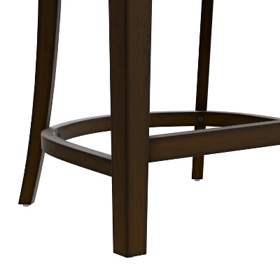 25.75" Caydena Memory Return Swivel Wood Counter Height Barstool Rustic Gray/Cream Fabric - Hillsdale Furniture - Image 10