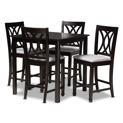 Reneau Espresso Wood Pub Set - Baxton Studio - Image 7