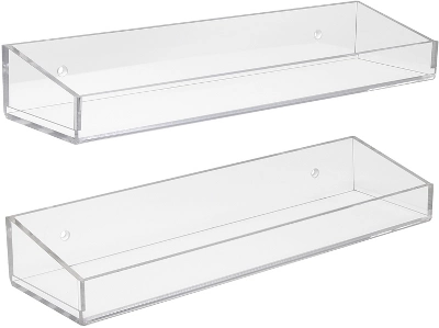 Sorbus Wall Mounted Acrylic Floating Display Shelves - Image 4