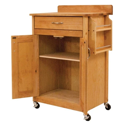 Wood Kitchen Cart In Natural Birch In Brown - Catskill Craftsmen - Image 5