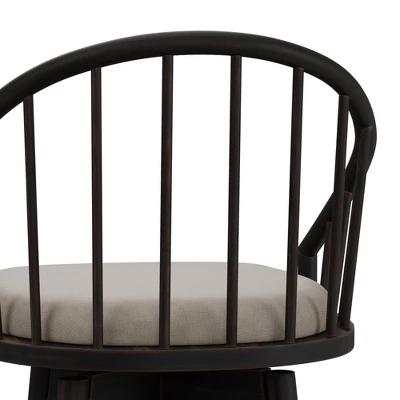 Braddock Spindle Back Memory Return Swivel Counter Height Barstool Rubbed Black - Hillsdale Furniture - Image 8