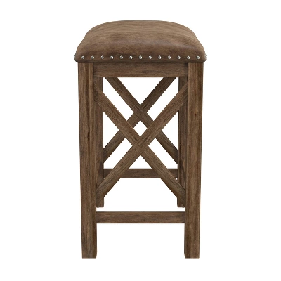 Set Of 2 Willow Bend Counter Height Barstool Walnut/Brown- Hillsdale Furniture - Image 5