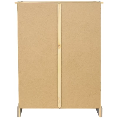 Sunnydaze Decor Sunnydaze 2-Door, 2-Shelf Accent Cupboard - Solid Pine - Gray - 43" H