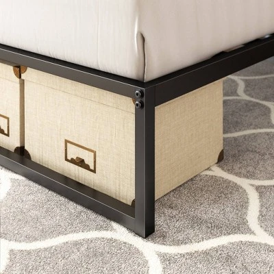 Twin Lorelai 12" Metal Platform Bed Frame Black - Zinus - Image 2