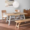 Trelltre Rectangular Dining Table Natural/Gray - Aiden Lane