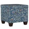 Fairland Square Storage Ottoman Bandana Blue - Skyline Furniture