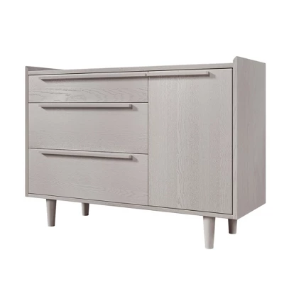 Clio Manufactured Wood Horizontal 3-Drawer Dresser With Solid Wood Legs-Maison Boucle - Image 2
