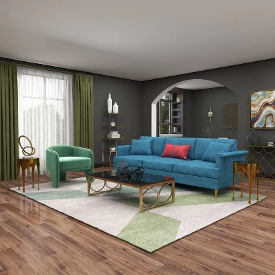 Contemporary Aluminum Melting Accent Table - Olivia & May - Image 11