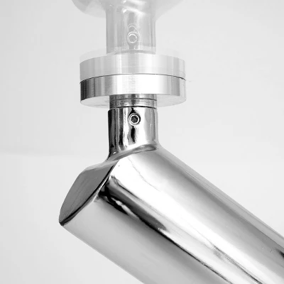 Eileen 43.3 Inch Contemporary Round Dining Table With Clear Tempered Transparent Glass Tabletop And Pedestal Legs-The Pop Maison - Image 4