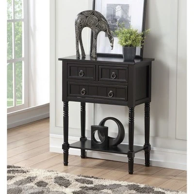 Kendra 3 Drawer Hall Table With Shelf - Breighton Home