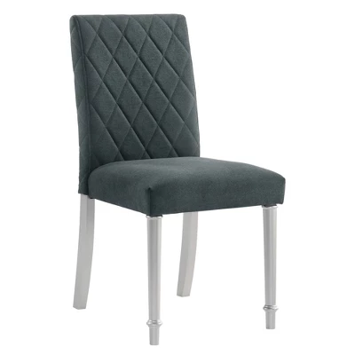 2pc Singger Writing Desk With Chair Gray - HOMES: Inside + Out - Image 7