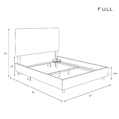 Full Emma Shell Upholstered Bed Dark Teal Green - Skyline Furniture - Image 4