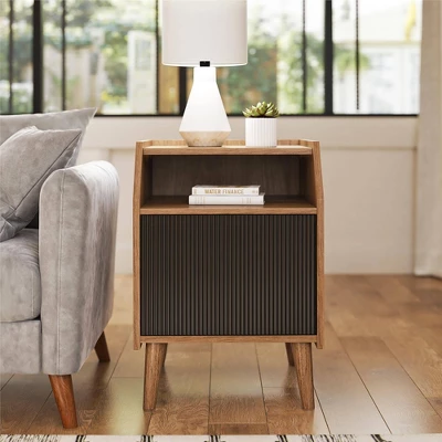 Magnolia End Table Walnut/Black - Novogratz - Image 2