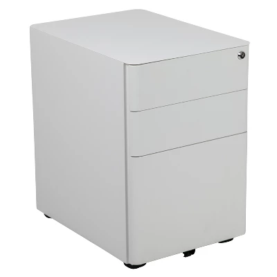 Flash Furniture Modern 3-Drawer Mobile Locking Filing Cabinet With Anti-Tilt Mechanism And Hanging Drawer For Legal & Letter Files - Image 12