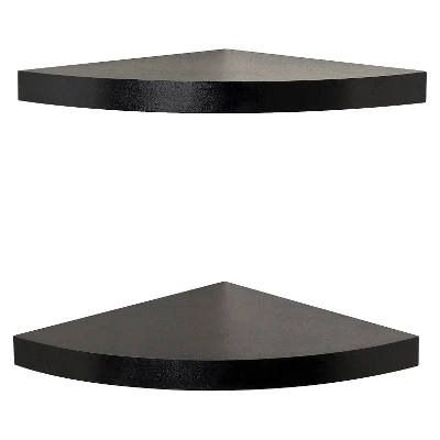(Set Of 2) 11.5" X 1.5" Radial Floating Corner Shelves - Danya B. - Image 6