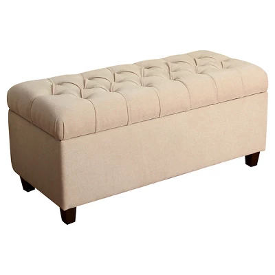 Ainsley Button Tufted Storage Bench - HomePop - Image 3