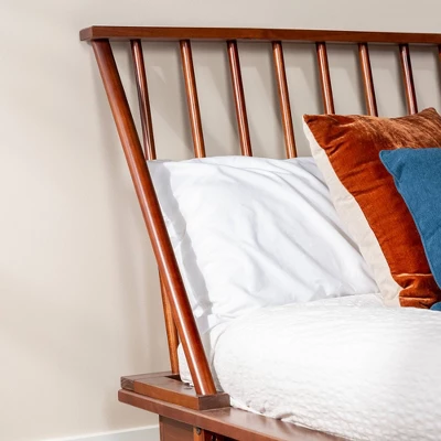 Boho Solid Wood Spindle Platform Bed - Saracina Home - Image 3