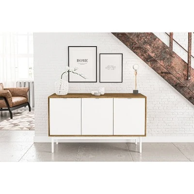 Sienna Sideboard Walnut/White - Polifurniture - Image 7