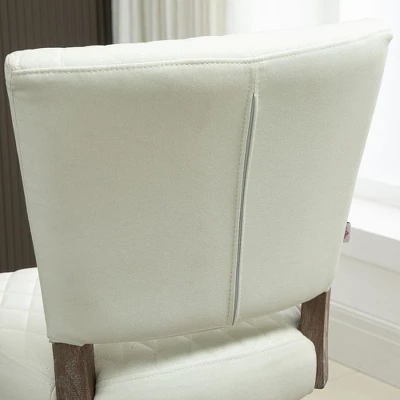 HOMCOM Swivel Bar Stools Set Of 2, Counter Height Barstools With Back, Rubber Wood Legs And Footrests, For Kitchen Dining Room Pub, Cream White - Image 4