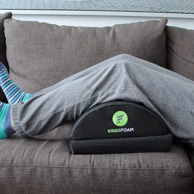 ErgoFoam Adjustable Foot Rest For Added Height (Mesh) - Orthopedic Teardrop Design - Large Premium Under Desk Foot Rest - Most Comfortable Foot Rest - Image 2