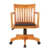 Deluxe Wood Banker's Chair Padded Seat With Base Fruitwood - OSP Home Furnishings