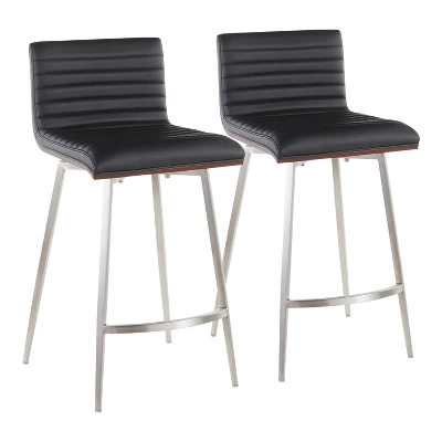 Set Of 2 Mason Contemporary Swivel Counter Height Barstools - Lumisource - Image 10