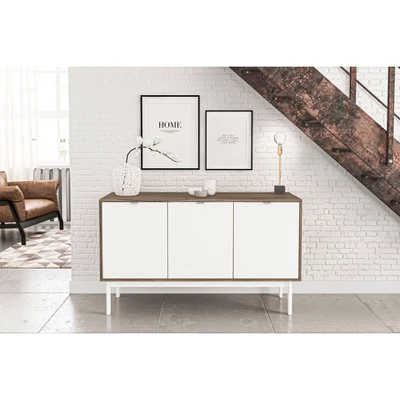 Sienna Sideboard Walnut/White - Polifurniture - Image 6