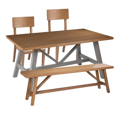 Trelltre Rectangular Dining Table Natural/Gray - Aiden Lane - Image 7