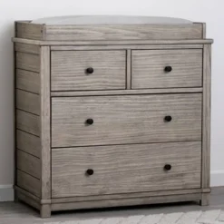 Simmons Kids' Monterey 4 Drawer Dresser With Changing Top And Interlocking Drawers