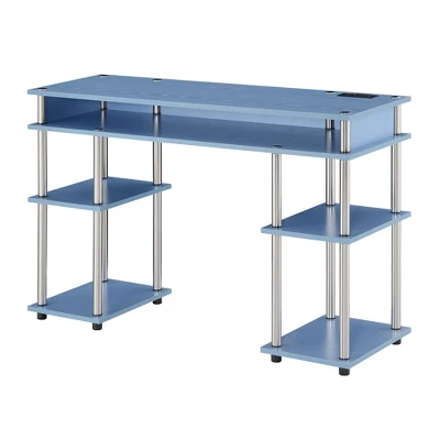 Designs2Go No Tools Student Desk With Charging Station And Shelves - Breighton Home - Image 10