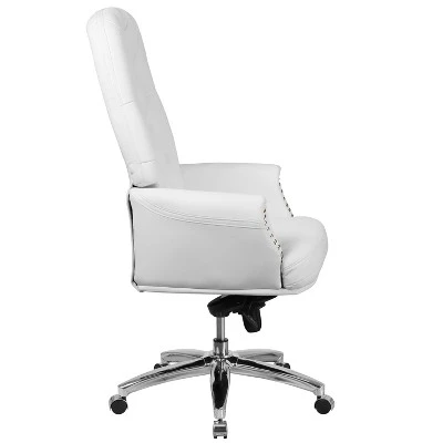 Flash Furniture High Back Traditional Tufted White LeatherSoft Multifunction Executive Swivel Ergonomic Office Chair With Arms - Image 7