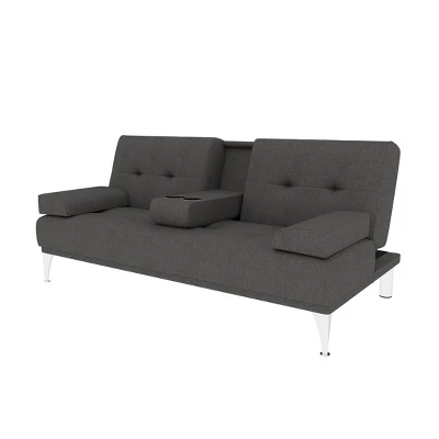 Miley Convertible Futon Sofa Bed With Chaise - Serta - Image 11