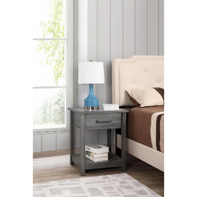 Passion Furniture Salem 1-Drawer Nightstand (24 In. H X 19 In. W X 20 In. D) - Image 6