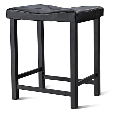 Costway 3 PCS Modern Counter Height 32.5'' Dining Set Table And 2 Chairs Kitchen Bar Furniture Black - Image 9