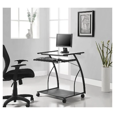 Edgeview Mobile Computer Desk - Black - Room & Joy - Image 4
